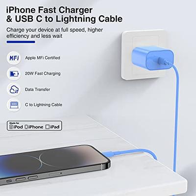 iPhone Fast Charger Cable, 【Apple MFi Certified】Apple iPhone Charging Cord  2-Pack 6 FT Type