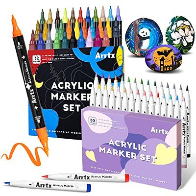 COHEALI 40 Pcs Acrylic Markers Fine Point Paint Pens White Paint Pen Paint  for Canvas Fabric Paint Pens Art Rock Painting Pen Permanent Marker Pen