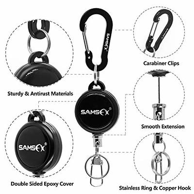 SAMSFX Fly Fishing Zinger Retractor for Anglers Vest Pack Tool Gear  Assortment Combo 3pcs in Pack (Carabiner and Retractors, 24 Nylon Cord) -  Yahoo Shopping