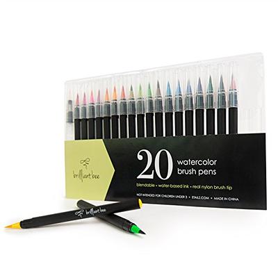 Chalkola Watercolor Brush Pens for Lettering, Coloring, Calligraphy - Set  of 28