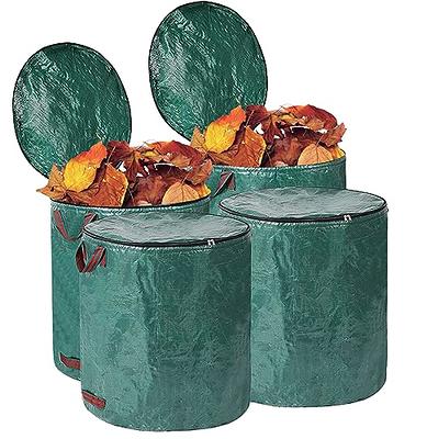 JOYDING 3 Pack Reusable Yard Waste Bags 32 Gal Trash Clippings