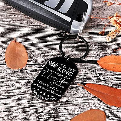 To My King Keychain Anniversary Valentine's Day Gifts for Boyfriend Husband  To Be Key Chain I