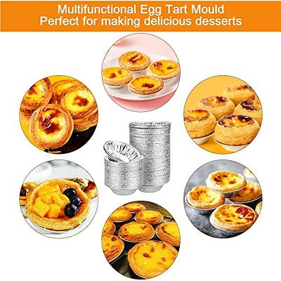 100PCs Disposable Aluminum Foil Baking Cups Egg Tart Pan Cupcake