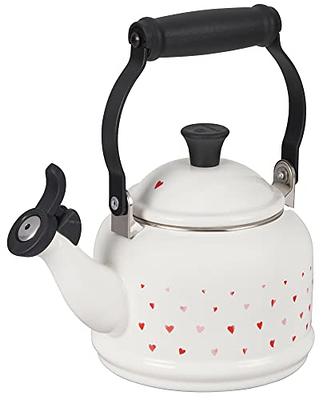 Le Creuset Enamel on Steel Whistling Tea Kettle, 1.7 qt., Cerise