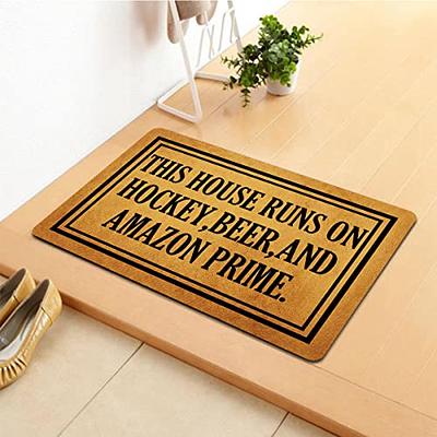 Funny Welcome Doormats for Entryway Front Porch Rugs This House Runs On  Hockey Beer Doormat for Front Door Personalized Monogram Mats House Warming  Novelty Gift Mat(23.7 X 15.9 in) - Yahoo Shopping