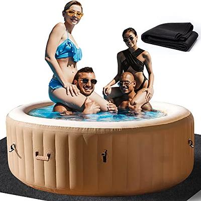 FENXAM 90 * 90 inch Hot Tub Pad, Inflatable Hot Tub Mat Outdoor