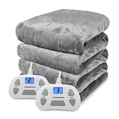 Warm Storm Electric Blanket Queen Size Dual Control, Soft Flannel Heated  Blanket Queen with Fast Heating 10 Heat Settings 1-12 Hours Auto Off,  Washable, Grey, 84x90 - Yahoo Shopping