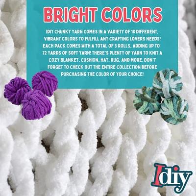  Crochet Yarn, 250g/8.81oz Yarn for Crocheting, 328 Yards Cotton  Yarn for Crocheting Easy Yarn with Stitch Markers, Blunt Needles Chunky  Thick Cotton Nylon Blend Yarn for Crocheting-Purple