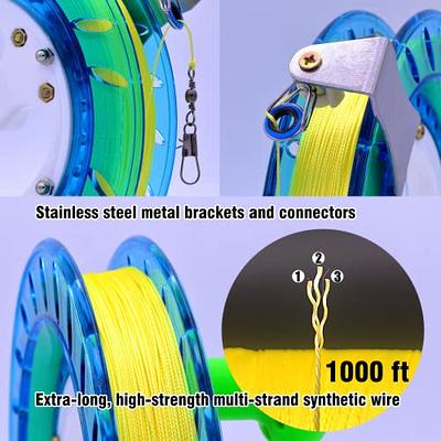  Kite String with Reel, Kite String Reel Winder, 8inches Dia  Includes 1000ft (70LBS) High Strength Kite String, Kite String Spool for  Kids and Adults : Toys & Games