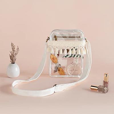 Crossbody Clear Travel Purse in Gold