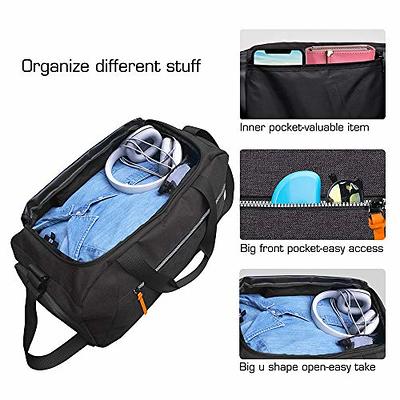Large Gym Duffle Bags for Men with Shoe Compartment - Black
