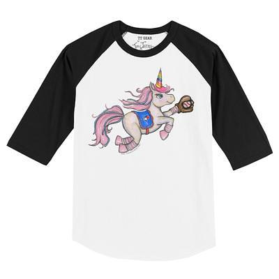 Oakland Athletics Tiny Turnip Toddler Nacho Helmet 3/4-Sleeve Raglan T-Shirt  - White/Black