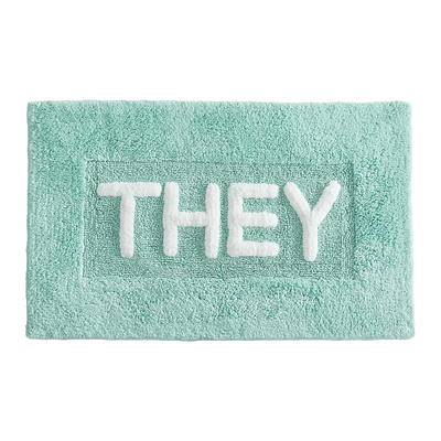 Jean Pierre Cotton Bath 21 x 34 in. Rug (Aqua Blue)