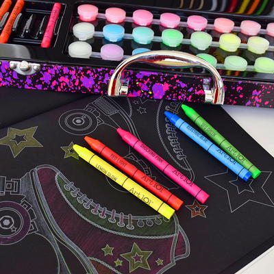 Art 101 Glow and Neon Drawing and Painting Art Set for Children