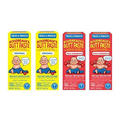 Boudreaux's Butt Paste Butt Paste Diaper Rash Ointment, Variety Pack,  Original & Maximum Strength (2oz, 2 of each) - Yahoo Shopping