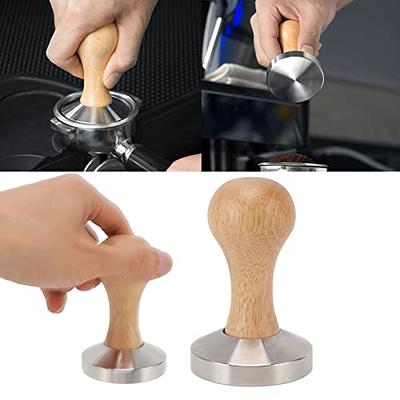 Coffee Tamper, Stainless Steel Espresso Coffee Bean Press Base Espresso Tamper  51mm Tool (Wood) - Yahoo Shopping