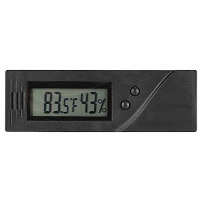 DS Amazing Digital Cigar Humidor Hygrometer Thermometer Temperature Round  Black Gauge New