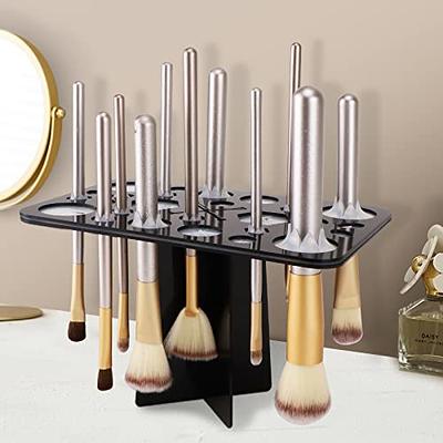 QUMENEY 28 Hole Makeup Brush Holder Makeup Brush Drying Rack Foldable  Acrylic Brush Holder Makeup Brush Makeup Brush Drying Rack Black - Yahoo  Shopping