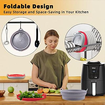 Air Fryer Silicone Liners 3-Pack, Reusable Air Fryer Liner Pots, 8 Inch  Silicone Air Fryer Basket Bowl, Air Fryer Inserts for 4 to 6 QT for Oven  Microwave Accessories