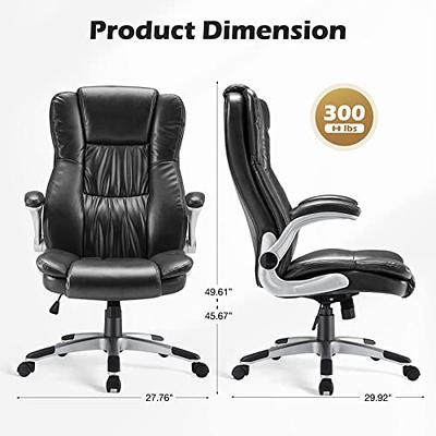 CLATINA Big & Tall 400lb Executive Office Chair, Leather Ergonomic Computer  Desk Swivel Chair with Thick Padding Headrest and 3D Adjustable Armrest