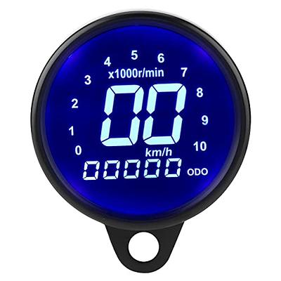 LCD Digital Motorcycle Speedometer Tachometer Cafe Racer Moto Odometer Km/h  MPH