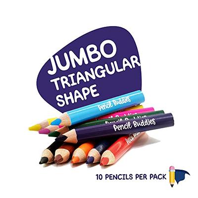 48 Pieces Jumbo Pencils and 3 Pieces Sharpeners Big Pencil Fat Pencils  Thick Pencils Large Pencil for Kids Beginners Preschoolers Kindergarten  School