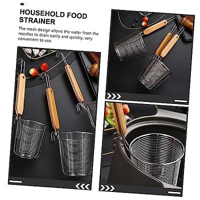 1pc Stainless Steel Deep Fryer With 1pc Strainer Spoon, Minimalist