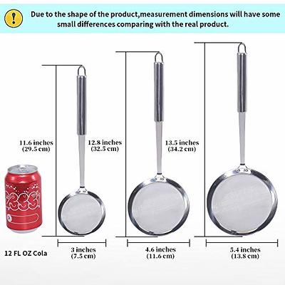 Newness Fine Mesh Skimmer Spoon, Professional 304 Stainless Steel Hot Pot  Fat Strainer for Oil Filter Skimming Grease and Foam, Durable  Multi-Functional Kitchen Cooking Mesh Food Strainer Ladle