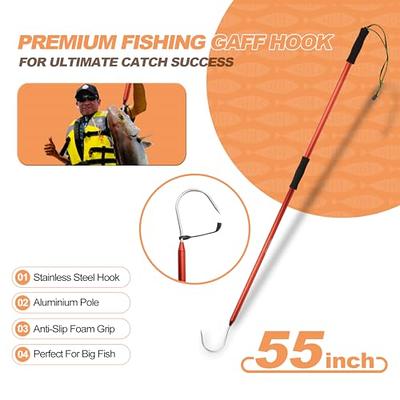 Fishing Gaff Hook Fish Hooked Gig Harpoon Gigging Spear Harpoons Pole with  Stainless and Aluminum Hook for Tuna, Flagfish, Steelhead, Salmon, Fly,  Kayak, Catfish, Flounder, Bass Trout Striper - Yahoo Shopping