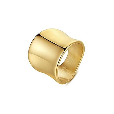 Buy NOKMIT 1mm 14K Gold Filled Rings for Women Girls Thin Gold Ring Dainty  Cute Stacking Stackable Thumb Pinky Band Non Tarnish Comfort Fit Size 4 to  11 1PC/2PCS/3PCS, Non-Precious Metal, No