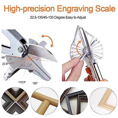 Miter Shears for Angular Cutting,Shoe Molding Cutter,Quarter Round Cutting  Tool, 22.5-135 degree,1 Replacement Blade Included