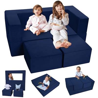 LOAOL Kids Couch Foam Couch for Kids, Kids Modular Couch with Ball Pit,  Convertible Climbing Play Couch for Boys Girls, Floor Sofa Foam Furniture  for