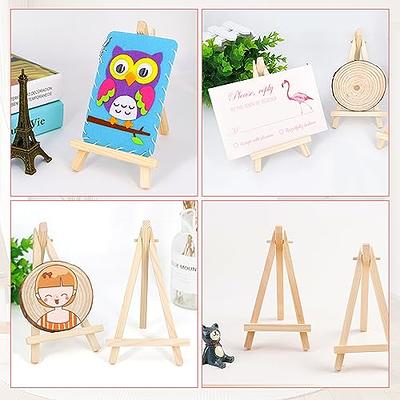 Voittozege 12 Pack Wooden Easel Art Craft Painting Easel Stand Easel Stand  for Painting Canvases Art Easel Stand Tabletop Wooden Display Stand Kids