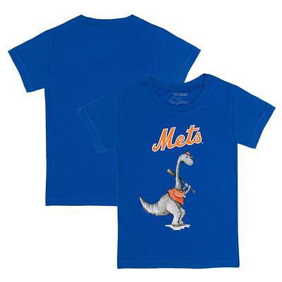 Girls Youth Tiny Turnip Royal New York Mets Baseball Flag Fringe T-Shirt Size: Medium