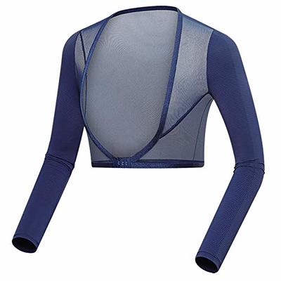 Women Long Sleeve Seamless Arm Shaper Top Fashion Mesh Shirt