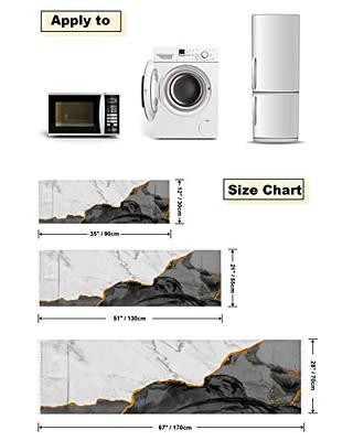 1pc Marble Print Microwave Oven Cover, Polyester Dust-proof Microwave Oven Top  Cover For Home