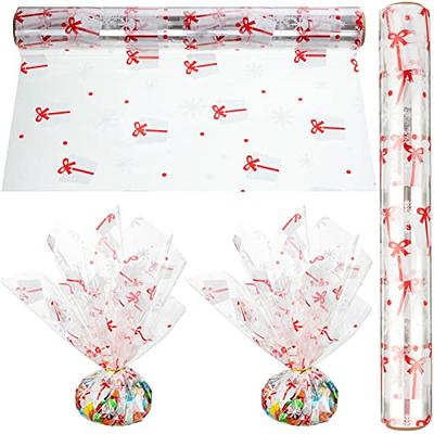 Unique Bargains Clear Flower Wrapping Paper 98ft x 16in Wrap Roll