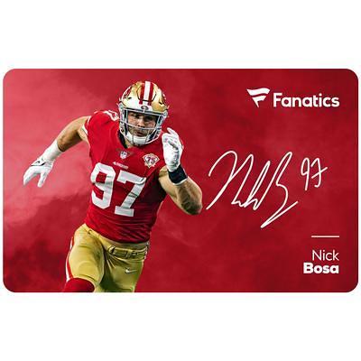 Nick Bosa San Francisco 49ers Autographed 16 x 20 White Jersey Shrug  Photograph