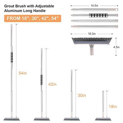 Floor Brush Crevice Cleaning Brush in Long Handle Rotating for Bathroom Kitchen, Size: Two-Section Pole