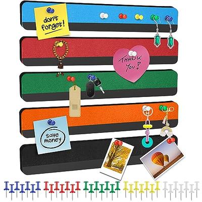 5Pcs Felt Bulletin Board Bar Strips, Self-Adhesive Cork Board Strips with  35Pcs Pushpins Memo Cork Pin Board for Home Bedroom Walls Organizer Decor  Paste Notes, Photos, Offices Schedules (Multi-Color) - Yahoo Shopping