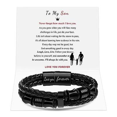 To My Son Love You Forever Bracelet, Wedding Day Gift From Loving