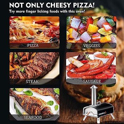 Portable Pellet Pizza Oven Outdoor Wood Fired Pizza Ovens Included Pizza  Stone, Fold-up Legs, Cover