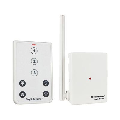 Wireless Outlet Plug with Wall Switch & Braille ON and OFF Mark-White