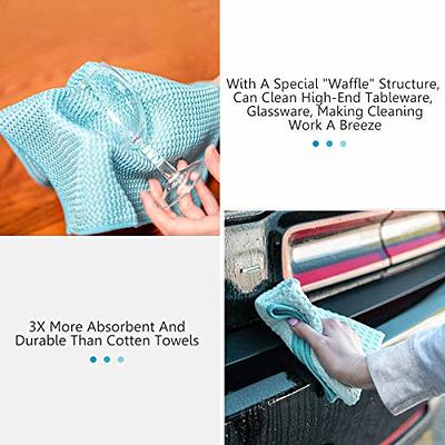 Waffle Weave Towel, Microfiber Waffle Weave Drying Towel Cloth for Car  Detailing, Home Kitchen Bars All-Purpose Streakless Microfiber Cleaning  Cloth