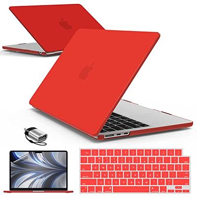IBENZER Compatible with M2 2024 2023 2022 MacBook Air 13 inch case, Model  A2681, Hard Shell Case & Keyboard Cover & Screen Film& Type-C Adapter for  New M2 Mac Air 13.6, Rocky