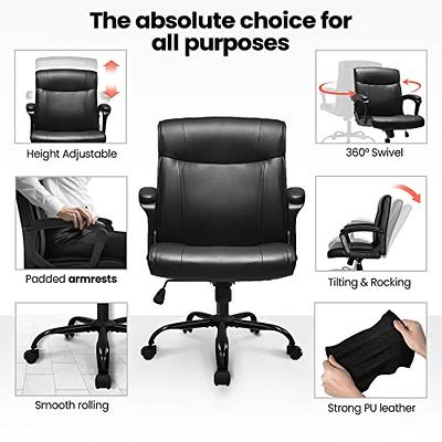 Ergonomic Office Chair High Back Tiltable Lumbar Support with Adjustable  Armrest