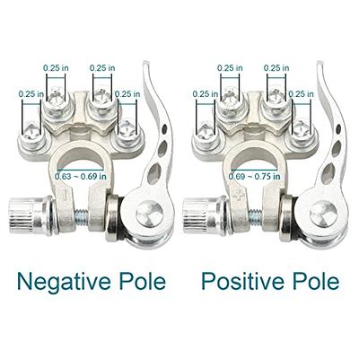 2PCS Battery Terminal Connectors, 4 Way Quick Release Disconnect