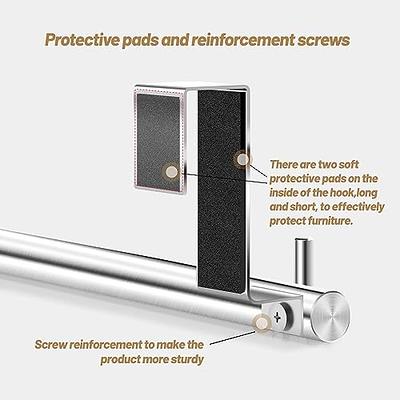 NANASO 4 Pcs Kitchen Towel Holder Grabber Self Adhesive, Stainless Steel  Kitchen Dish Towel Hook,Wall Mount Non-Drilling Hand Towel Hanger Towel