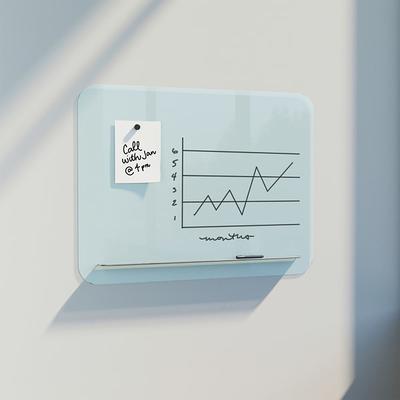 U Brands Magnetic Glass Dry Erase Board Rolling Easel