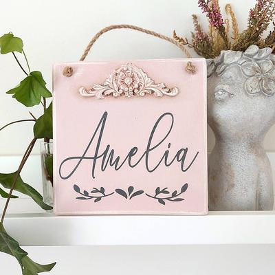 Personalized Baby Name Wood Hanger